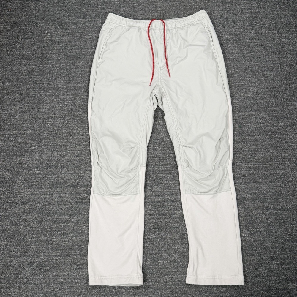 Topo Designs Lightweight Hybrid Wind Blocking Pants Men XL Light Gray Drawstring